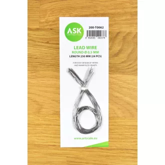   Art Scale Kit Lead Wire - Round Ø 0,5 mm x 250 mm (cca. 24 pcs) - ólomhuzal