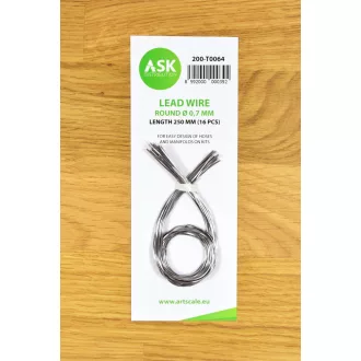   Art Scale Kit Lead Wire - Round Ø 0,7 mm x 250 mm (cca. 16 pcs) - ólomhuzal