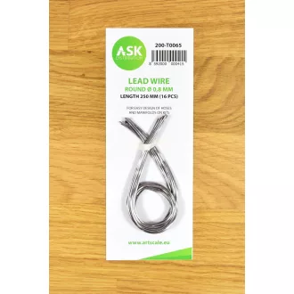   Art Scale Kit Lead Wire - Round Ø 0,8 mm x 250 mm (cca. 16 pcs) - ólomhuzal