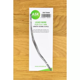   Art Scale Kit Lead Wire - Flat 0,3 x 1 x 140 mm (cca. 10 pcs) - ólomhuzal