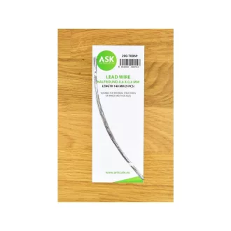   Art Scale Kit Lead Wire - Halfround 0,6 x 0,4 x 140 mm (9 pcs) - ólomhuzal
