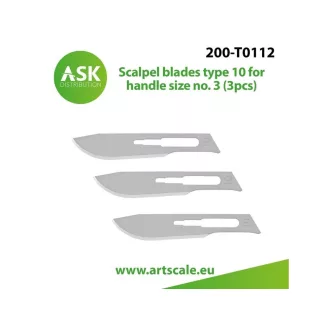   Art Scale Kit Scalpel blades type 10 for handle size no. 3 (3pcs) - szikepenge