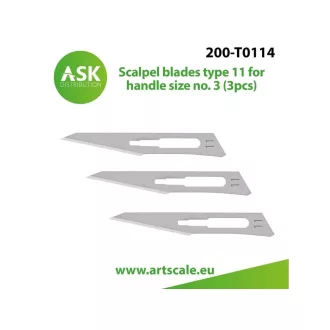   Art Scale Kit Scalpel blades type 11 for handle size no. 3 (3pcs) - szikepenge