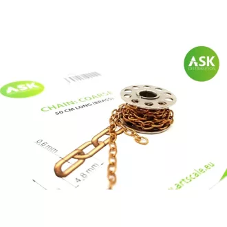 Art Scale Kit Chain: Coarse - 50 cm long (brass) - rézlánc