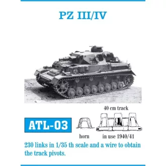 Friulmodel - Pz III (H-J) / Pz IV fém lánctalp