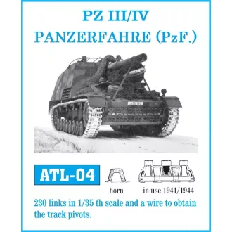 Friulmodel - Pz III (H-K) / Pz IV (E-J) fém lánctalp