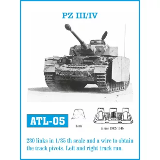 Friulmodel - Pz III (H-K) / Pz IV (F-J) fém lánctalp