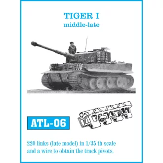 Friulmodel - Tiger I middle-late fém lánctalp