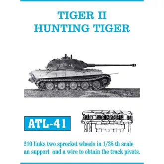   Friulmodel - Tiger II Hunting Tiger. Early Model fém lánctalp
