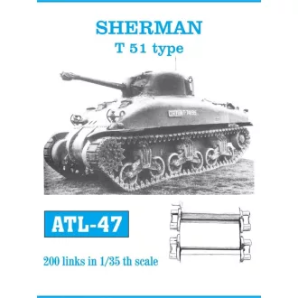 Friulmodel - Sherman T 51 Type fém lánctalp