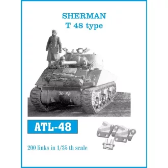 Friulmodel - Sherman T 48 Type fém lánctalp