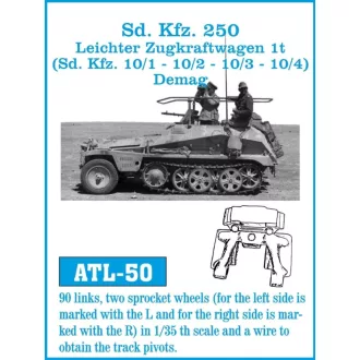 Friulmodel - Sd.Kfz 250 fém lánctalp