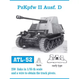 Friulmodel - PzKpfw II Ausf. D – early type fém lánctalp