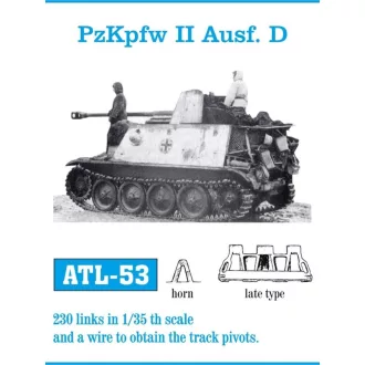 Friulmodel - PzKpfw II Ausf. D – late type fém lánctalp
