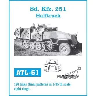 Friulmodel - Sd.Kfz.251 Halftrack fém lánctalp