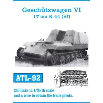 Friulmodel - Geschützwagen VI 17cm K44 (Sf) fém lánctalp