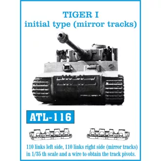   Friulmodel - TIGER I initial type (mirror tracks) fém lánctalp
