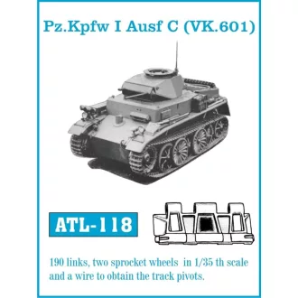 Friulmodel - Pz.Kpfw I Ausf C (VK.601) fém lánctalp