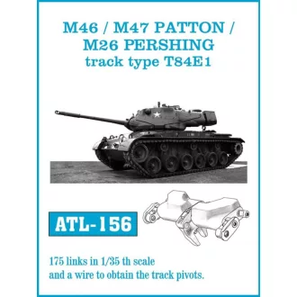   Friulmodel - M46 /M47 PATTON M26 PERSHING track type T84E1 fém lánctalp