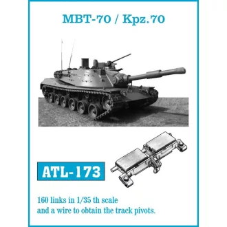 Friulmodel - MBT-70 / Kpz.70 fém lánctalp