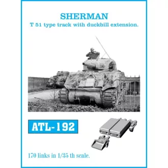   Friulmodel - SHERMAN T-51 type track with duckbill extension fém lánctalp