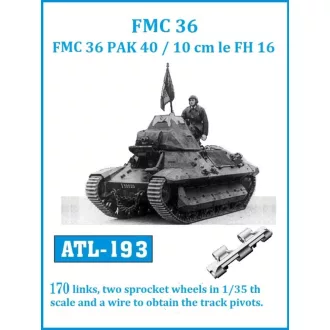   Friulmodel - FCM 36 / FCM 36 PAK 40 / 10 cm le FH 16 fém lánctalp