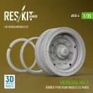 ResKit Merkava Mk.4 rubber-tyred road wheels (12 pairs) (3D Printed) for Meng / Hobby Boss