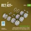 ResKit Merkava Mk.3 damaged rubber bandage wheels (12 pairs), track sprockets (2 pcs), idler wheels (2 pcs) for Meng/HobbyBoss kit (3D Printed)