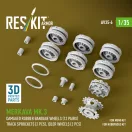 ResKit Merkava Mk.3 damaged rubber bandage wheels (12 pairs), track sprockets (2 pcs), idler wheels (2 pcs) for Meng/HobbyBoss kit (3D Printed)