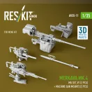 ResKit Merkava Mk.4 MG set, V.1 (2 pcs) + Machine gun mounts (2 pcs) (3D Printed) for Meng