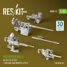 ResKit Merkava Mk.4 MG set, V.2 (2 pcs) + Machine gun mounts (2 pcs) (3D Printed) for Meng
