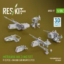 ResKit Merkava Mk.3 MG set, V1 (3 pcs) + machine gun mounts (3 pcs) for Meng/HobbyBoss kit (3D Printed)