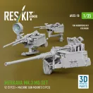 ResKit Merkava Mk.3 MG set, V2 (3 pcs) + machine gun mounts (3 pcs) for Meng/HobbyBoss kit (3D Printed)