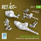 ResKit Merkava Mk.3 MG set wcover (3 pcs) + machine gun mounts (3 pcs) for Meng/HobbyBoss kit (3D Printed)