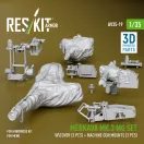 ResKit Merkava Mk.3 MG set wcover (3 pcs) + machine gun mounts (3 pcs) for Meng/HobbyBoss kit (3D Printed)