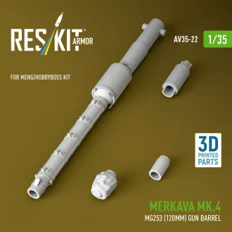   ResKit Merkava Mk.4 MG253 (120mm) gun barrel (3D Printed) for Meng / Hobby Boss