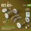 ResKit Kubelwagen typ.82 road wheels set (5 pcs) sand tires w/front torsion bar V.2 (3D Printed) for Meng / Dragon / Tamiya