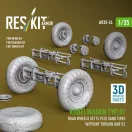 ResKit Kubelwagen typ.82 road wheels set (5 pcs) sand tires w/front torsion bar V.2 (3D Printed) for Meng / Dragon / Tamiya