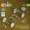 ResKit Kubelwagen typ.82 road wheels set (5 pcs) sand tires w/front torsion bar V.3 (3D Printed) for Meng / Dragon / Tamiya