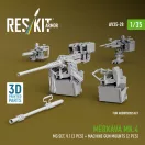 ResKit Merkava Mk.4 MG set, V.1 (2 pcs) + Machine gun mounts (2 pcs) (3D Printed) for Hobby Boss