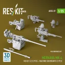 ResKit Merkava Mk.4 MG set, V.2 (2 pcs) + Machine gun mounts (2 pcs) (3D Printed) for Hobby Boss