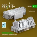 ResKit Merkava Mk.3 turret basket w/working chains for HobbyBoss kit (3D Printed)