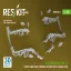 ResKit Merkava Mk.3 front and rear towing horns with chains for Meng/Hobby Boss kit (3D Printed)