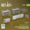 ResKit Merkava Mk.3 rear hull metall storage baskets (2 pcs) w/workable chains for Meng kit (3D Printed)