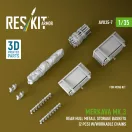 ResKit Merkava Mk.3 rear hull metall storage baskets (2 pcs) w/workable chains for Meng kit (3D Printed)