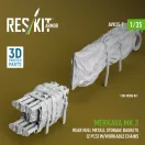 ResKit Merkava Mk.3 rear hull metall storage baskets (2 pcs) w/workable chains for Meng kit (3D Printed)