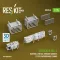 ResKit Merkava Mk.3 rear hull metall storage baskets (2 pcs) w/workable chains for HobbyBoss kit (3D Printed)