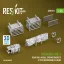 ResKit Merkava Mk.3 rear hull metall storage baskets (2 pcs) w/workable chains for HobbyBoss kit (3D Printed)