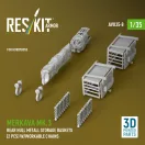 ResKit Merkava Mk.3 rear hull metall storage baskets (2 pcs) w/workable chains for HobbyBoss kit (3D Printed)