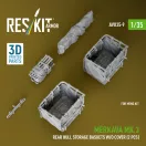 ResKit Merkava Mk.3 rear hull storage baskets w/o cover (2 pcs) for Meng kit (3D Printed)